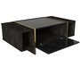 Hanah Home Veyron Mesa de Centro Negro y Dorado